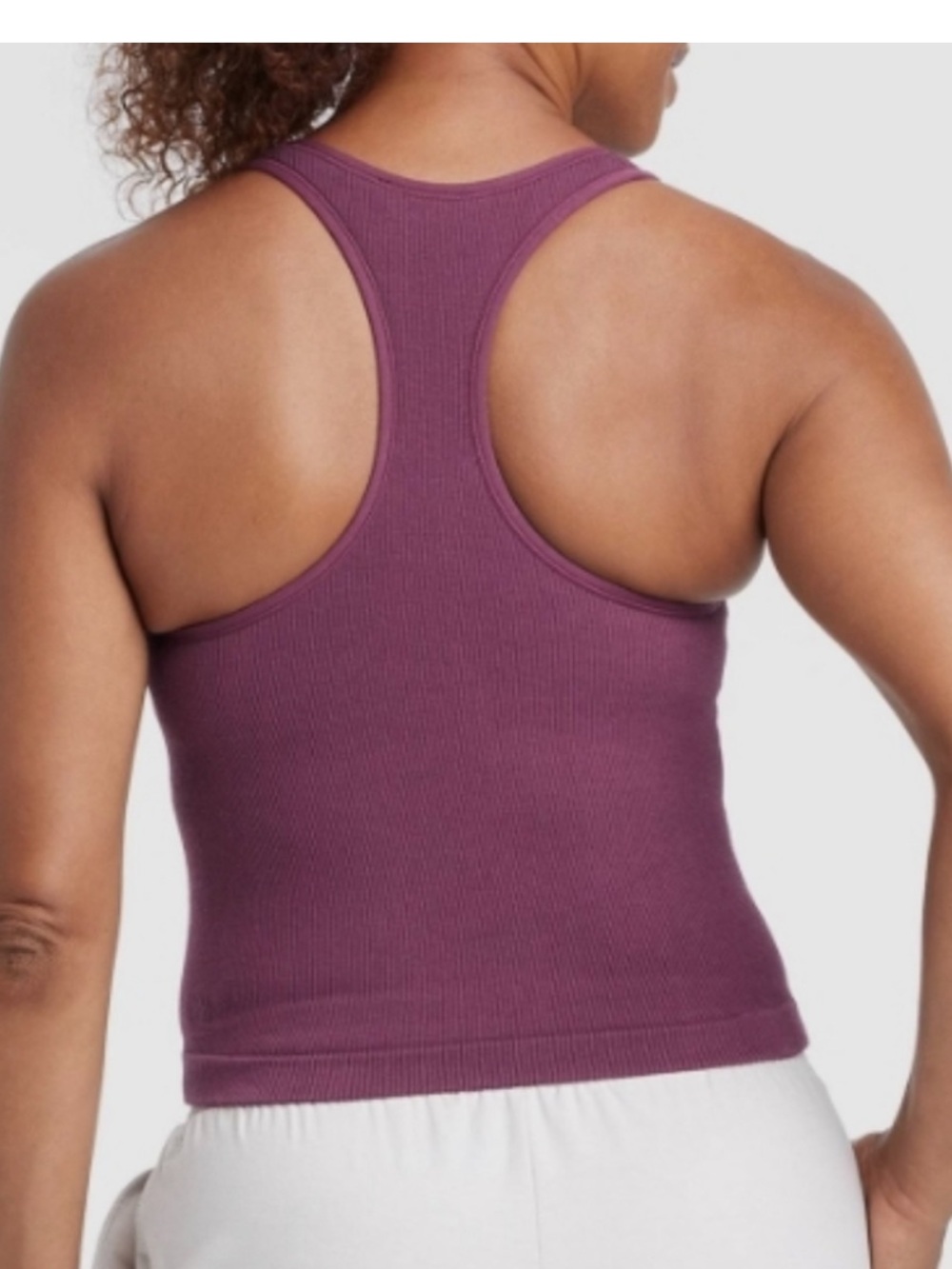 All in Motion Ribbed Tank Top – XXL Seamless Racerback Ribbed Tank - Picture 2 of 9
